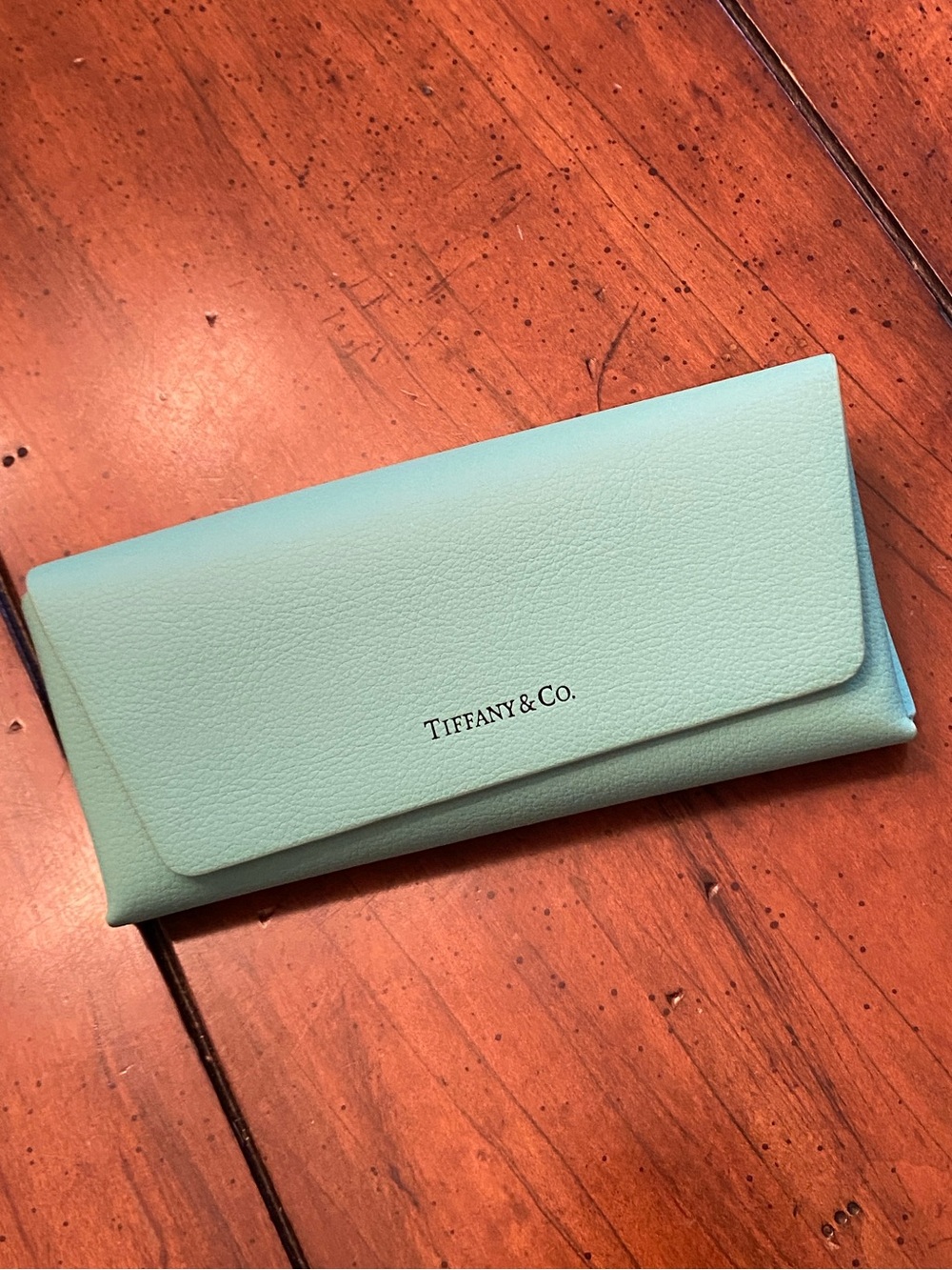 Tiffany & Co. Robin's Egg Blue Leather Eyeglass/Wallet Case